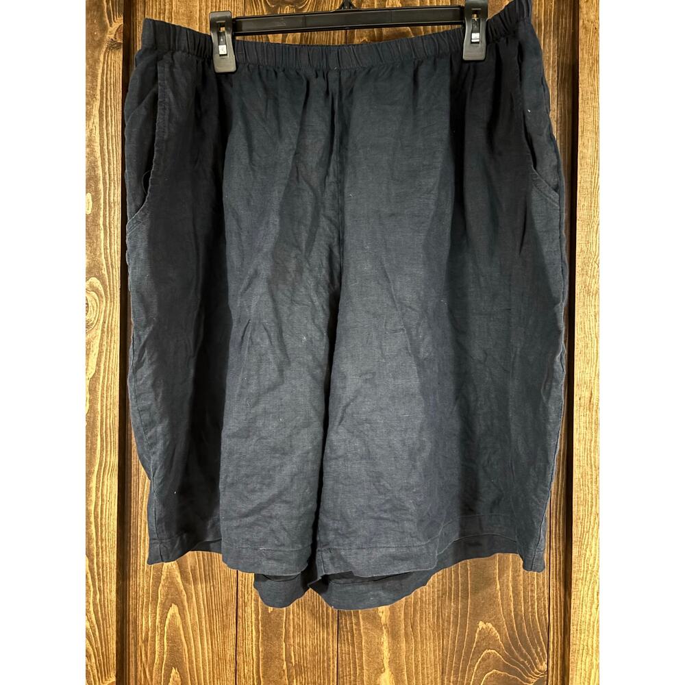 Flax Linen Shorts Black - 3G 3XL Size 24-26